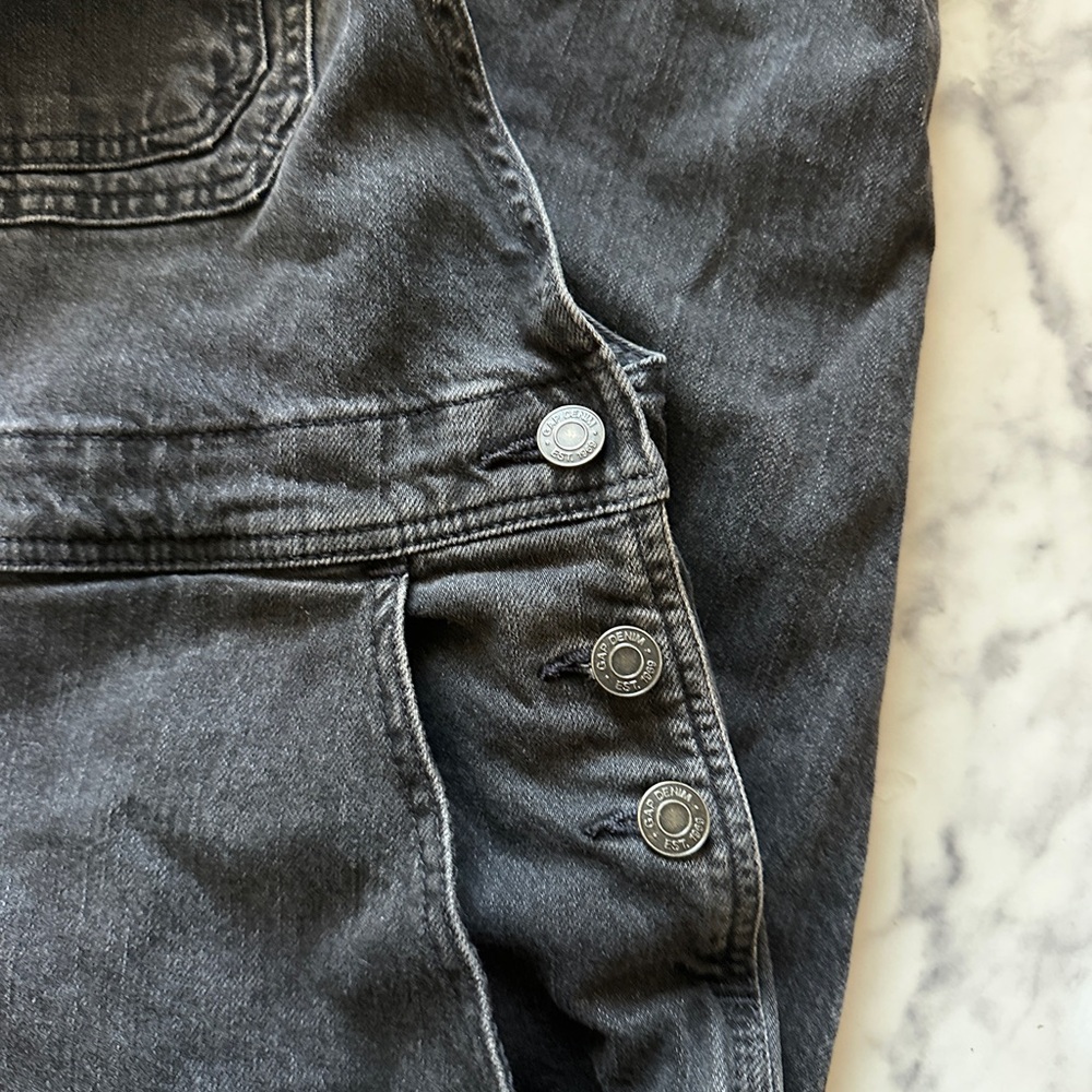 GAP Charcoal/Black Denim Overalls - Picture 4 of 5